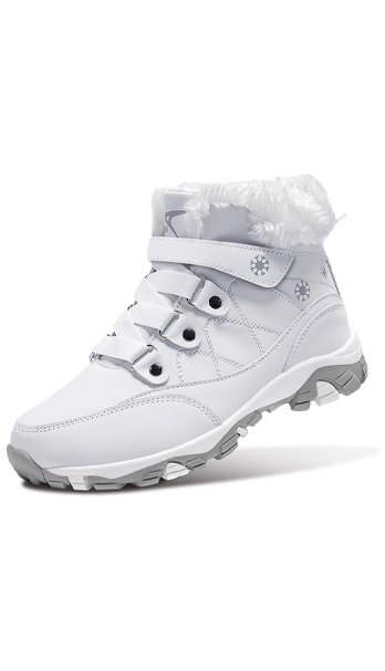 Botas de nieve con forro de piel cálida, Mujer