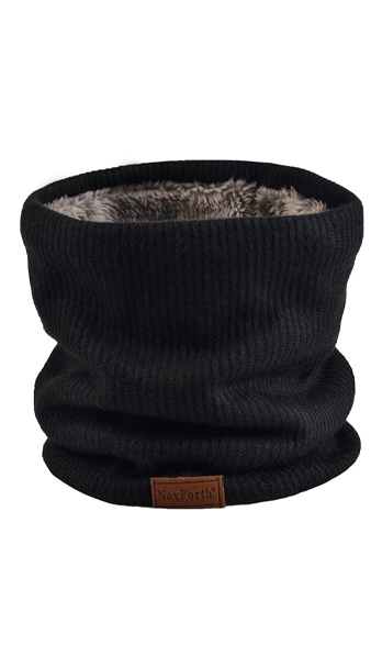 Calentador de cuello para invierno, bufanda de vellón, gruesas y a prueba de viento, para hombres