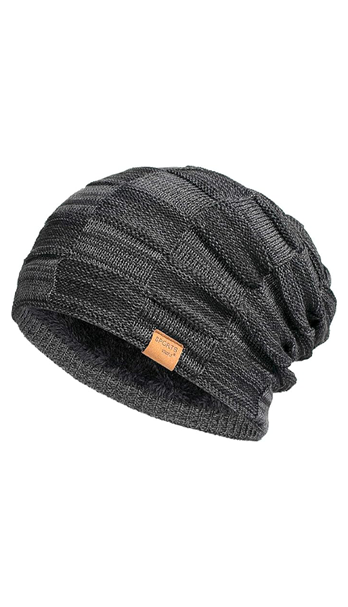 Gorro de invierno Forrado de punto cálido
